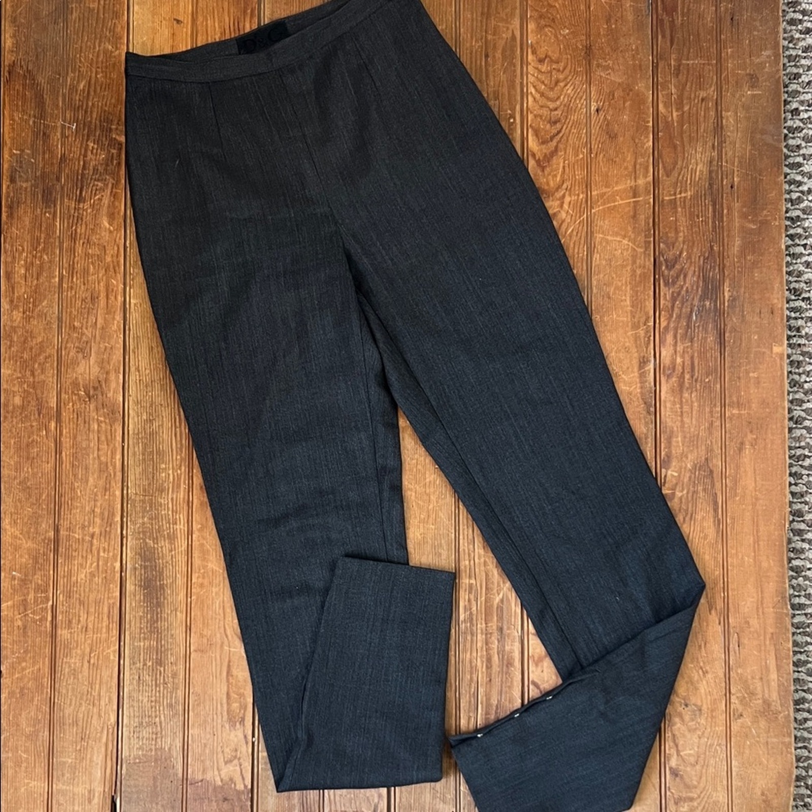 Women’s Dolce & Gabbana Pants Trousers D&G Charcoal Gray High Waisted Vintage